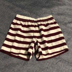Maroon and White Boutique shorts NWOT